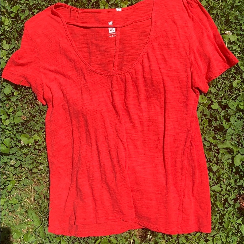 COPY - me to we red short sleeve shirt